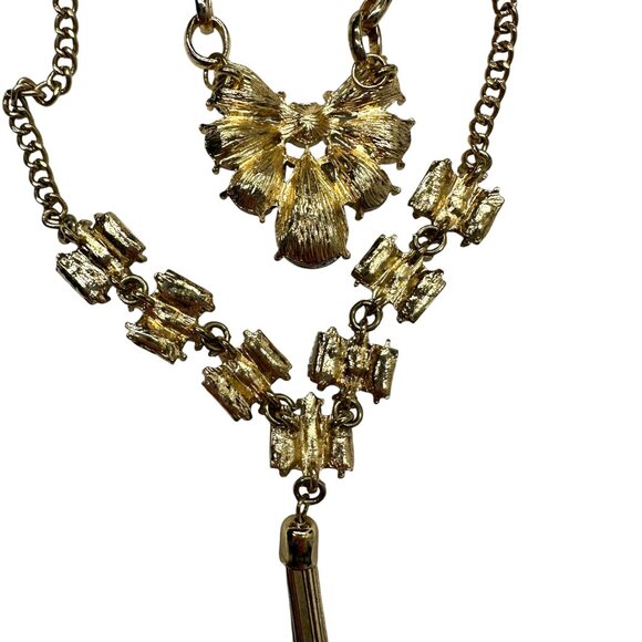 Double Strand Rhinestone Necklace - Picture 8 of 8